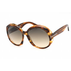 Tom Ford Women's Sunglasses - Colored Havana Plastic Oversized Frame | FT1010 55B