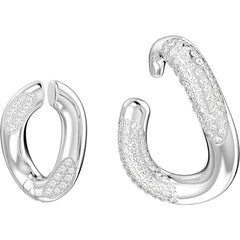 Swarovski Women's Ear Cuff - Dextera Rhodium Plated Asymmetrical, Set of 2 | 5618303