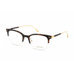 Tom Ford Unisex Eyeglasses - Shiny Dark Havana Plastic Half Rim Frame | FT5645-D 052