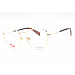Levi's Unisex Eyeglasses - Gold Metal Full Rim Aviator Shape Frame | LV 1043 0J5G 00
