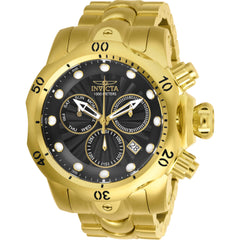 Invicta Men's Dive Watch - Venom Chronograph Black Dial Yellow Gold Bracelet | 25904