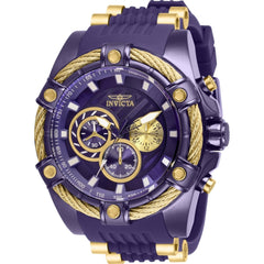 Invicta Men's Watch - Bolt Chronograph Purple and Gold Dial Silicone Strap | 28018