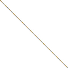 White & Yellow Rhodium over Brass 1.50mm 2 color plated Ball Chain | SRN206
