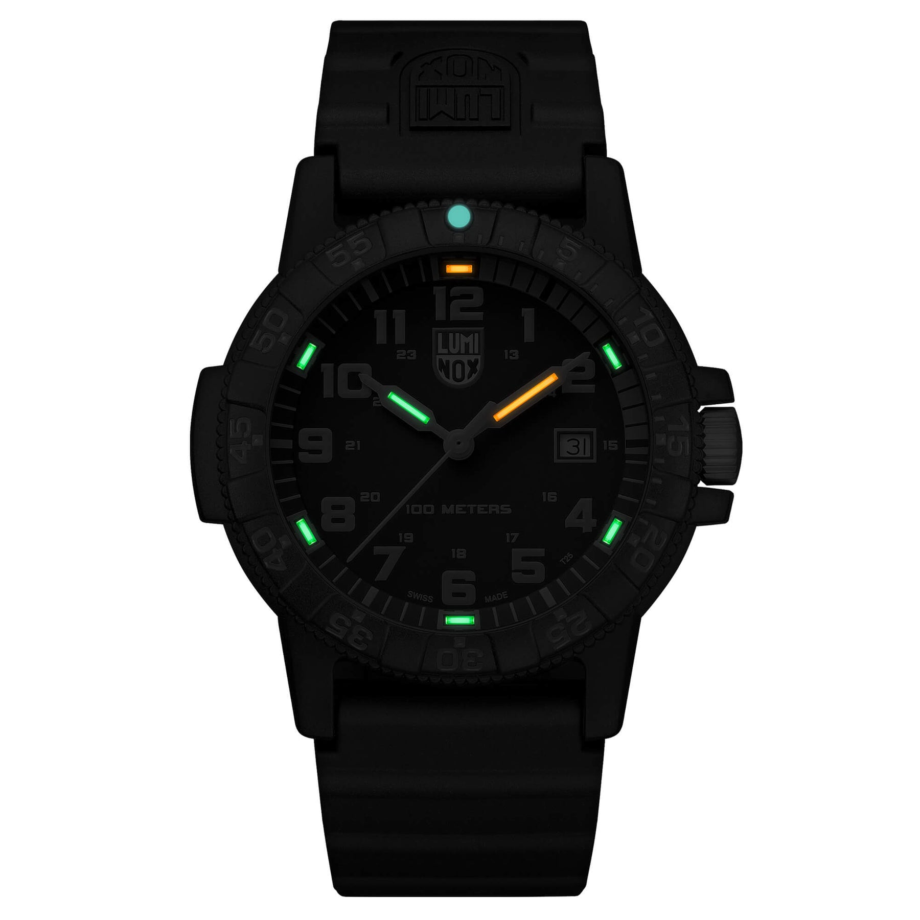 Luminox Men's Quartz Watch Sea Turtle Giant 0320 Series Black Dial