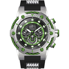 Invicta Men's Watch - Bolt Quartz Chronograph Black and Green Dial Strap | 46365