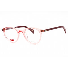 Levi's Unisex Eyeglasses - Pink Plastic Oval Full Rim Frame | LV 1005 035J 00