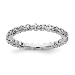 Sterling Silver Stackable Expressions White Topaz Ring | QSK353