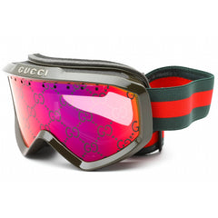 Gucci Unisex Sunglasses - Green/Multicolor Sport Wraparound Frame | GG1210S 003