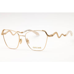 Roberto Cavalli Women's Eyeglasses - Rose Gold Metal Cat Eye Full Rim | VRC021M 0300