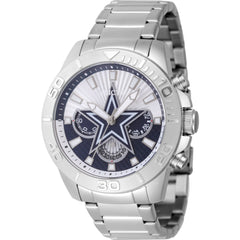 Invicta Men's Watch - NFL Dallas Cowboys Silver and Blue Dial Steel Bracelet | 47932