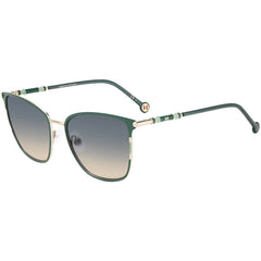 Carolina Herrera Women's Sunglasses - Gold Green Metal Cat Eye Frame | CH 0030/S 0PEF