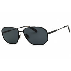 Salvatore Ferragamo Men's Sunglasses - Black Metal Navigator Frame | SF303SLN 001