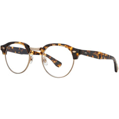 Garrett Leight Unisex Eyeglasses - Tuscan Tortoise-Gold Round Frame | OAKWOOD TUT-G