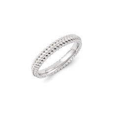 Sterling Silver Stackable Expressions Rhodium Ring | QSK1139
