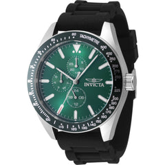 Invicta Men's Watch - Aviator Quartz Green Dial Black Silicone Rubber Strap | 47591