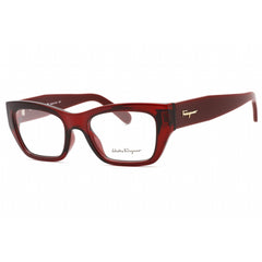 Salvatore Ferragamo Women's Eyeglasses - Transparent Red Rectangular Frame | SF2922 613
