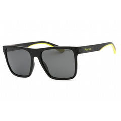 Polaroid Core Unisex Sunglasses - Matte Black Yellow Square Frame | PLD 2128/S 0PGC M9