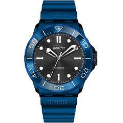 Invicta Men's Watch - Coalition Forces Quartz Black Dial Blue Silicone Strap | 46390