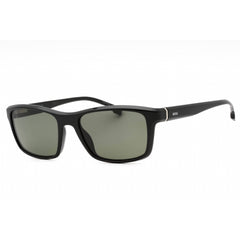 Hugo Boss Men's Sunglasses - Black Rectangular Frame Green Lens | BOSS 1374/S 0807 QT