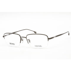 Hugo Boss Men's Eyeglasses - Matte Ruthenium Metal Rectangular | BOSS 1298/F 0R80 00