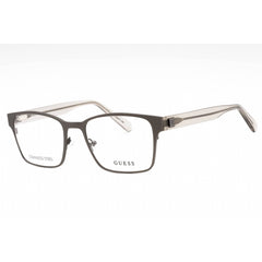 Guess Men's Eyeglasses - Matte Gunmetal Metal Rectangular Full Rim Frame | GU1994 009
