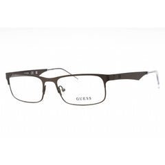 Guess Men's Eyeglasses - Matte Gunmetal Metal Full Rim Rectangular Frame | GU1904 009