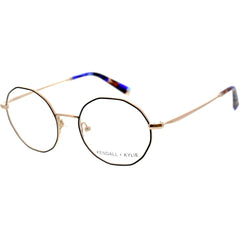 Kendall + Kylie Women's Eyeglasses - Black/Gold Geometric Frame | KKO197 ELENA 001