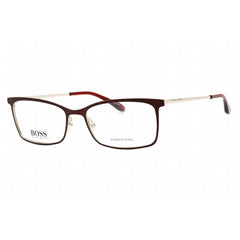 Hugo Boss Women's Eyeglasses - Matte Burgundy Metal Rectangular | BOSS 1112 07BL 00