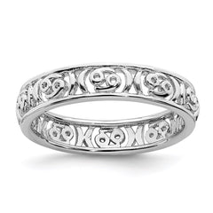 Sterling Silver Stackable Expressions Cancer Zodiac Ring | QSK2016