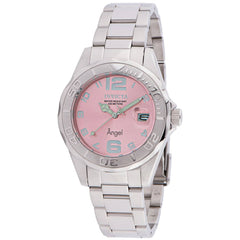 Invicta Women's Watch - Angel Quartz Pink Dial Silver Stainless Steel Bracelet | 36053