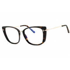 Tom Ford Women's Eyeglasses - Dark Havana Cat Eye Shape Full Rim Frame | FT5816-B 052