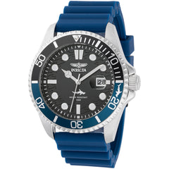 Invicta Men's Watch - Pro Diver Quartz Black Dial Blue Silicone Strap | 47165