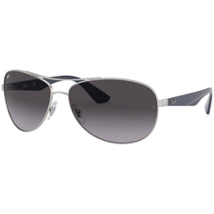 Ray Ban Men's Sunglasses - Silver Frame Grey Shaded Lens | RAY BAN 0RB3526 019/8G