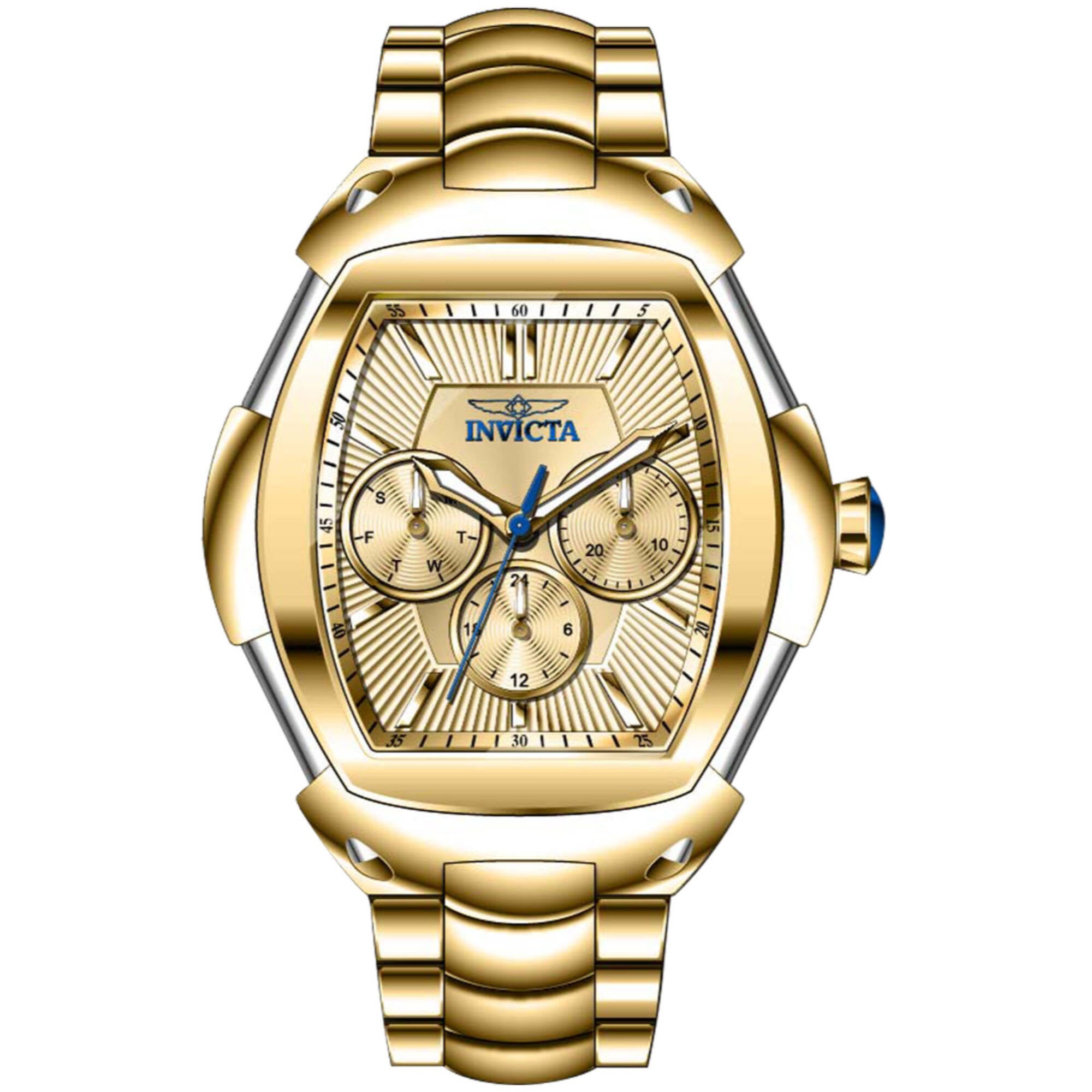 Invicta Women's Watch - Vintage Chronograph Gold Tone Dial Steel Brace