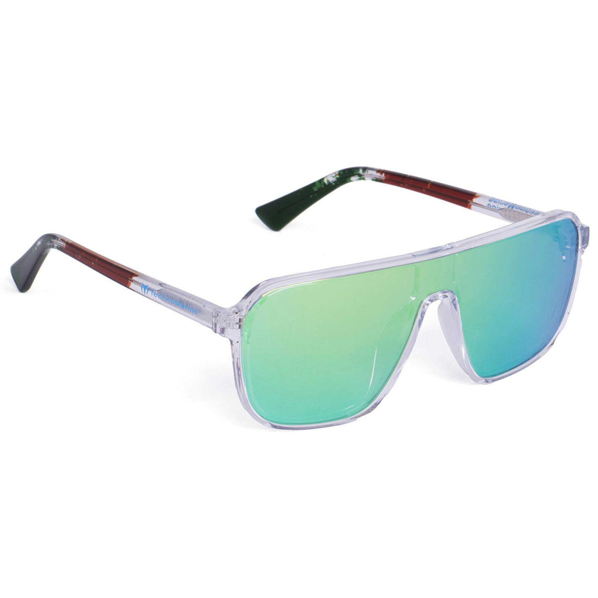 Technomarine Yellow Rainbow Mirrored Shield Sunglasses TechnoMarine Aviator Gold Blue Mirrored Pilot Arena C.29  main image 4