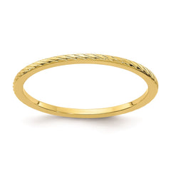 10K Gold 1.2mm Twisted Wire Pattern Stackable Band | 1STK22-120Y