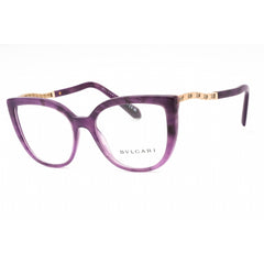 Bvlgari Women's Eyeglasses - Marble Amethyst Plastic Cat Eye Frame | 0BV4214B 5517