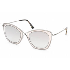 Tom Ford Unisex Sunglasses - Transparent Light Brown Butterfly Frame | FT0605 47G
