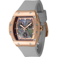 Invicta Women's Watch - Racing Quartz MOP Dial Grey Silicone Strap Day-Date | 45647