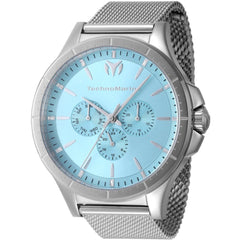Technomarine Men's Watch - MoonSun Quartz Light Blue Dial Mesh Bracelet | TM-822020
