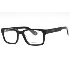 Police Men's Eyeglasses - Black Acetate Rectangular Full Rim Shape Frame | VPLE36 0700