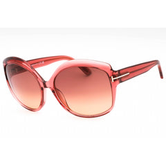 Tom Ford Women's Sunglasses - Shiny Pink Oversized Frame Bordeaux Lens | FT0919 72T