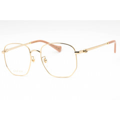Gucci Women's Eyeglasses - Gold/Pink Full Rim Geometric Shape Frame | GG1420OK 003