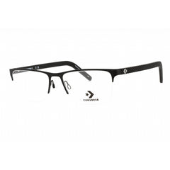 Converse Men's Eyeglasses - Matte Black Metal Rectangular Half Rim Frame | CV3016 001