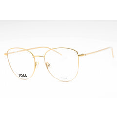 Hugo Boss Women's Eyeglasses - Gold Ivory Metal Cat Eye Frame | BOSS 1338 0Y3R 00
