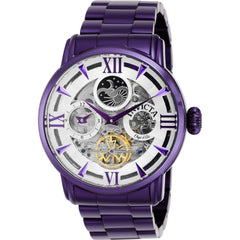 Invicta Men's Watch - Objet D Art Automatic Semi-Skeleton Dial Purple Bracelet | 40989