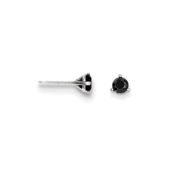 14k .75ct Black Diamond Stud Earrings
