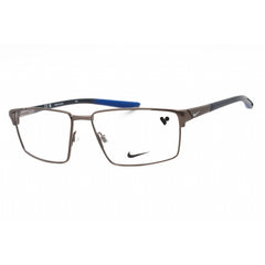 Nike Unisex Eyeglasses - Matte Grey Metal Rectangular Full Rim Frame | Nike 8053 074