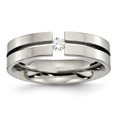 Titanium 6mm Diamond Polished Band | TB172AA