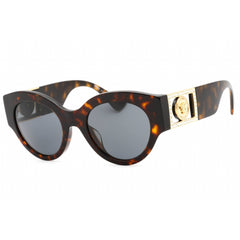 Versace Women's Sunglasses - Dark Havana Plastic Oval Shape Frame | VE4438BF 108/87